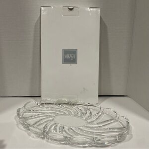 Mikasa Peppermint Clear Oval Canapé serving dish 14.5” SA 962/349 with box